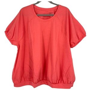 Lane Bryant Short Sleeve Top Coral Orange Size 14/16 NWT